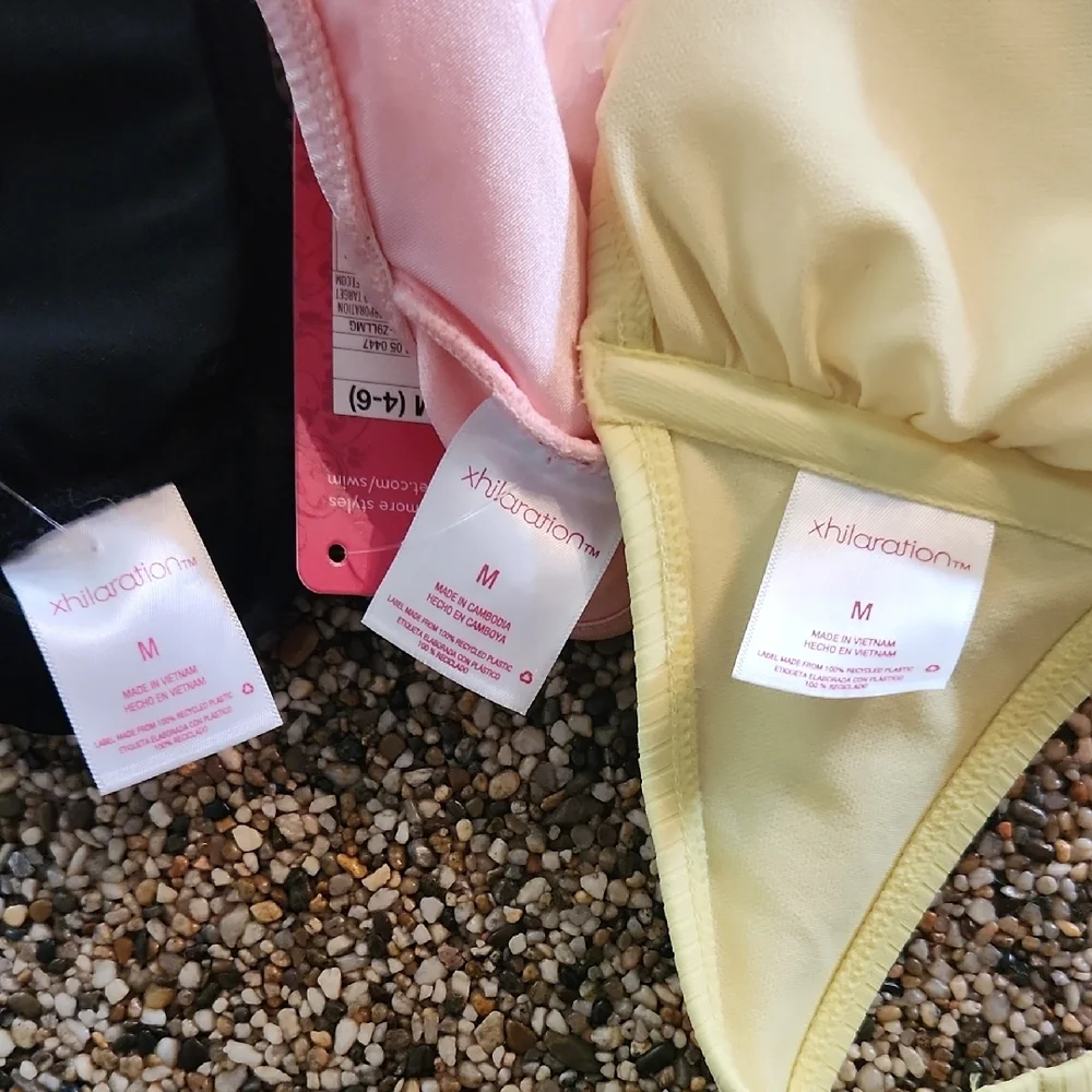 Xhilaration Women's Bikini‎ Set - Black, Pink, Yellow